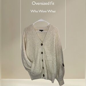 Who What Wear oversize sweater, size L, ivory